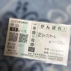 シャフリヤール　有馬記念　2023 現地馬券　応援馬券