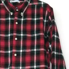 メンズ　長袖シャツ　ネルシャツ　赤　チェック柄　LLサイズ