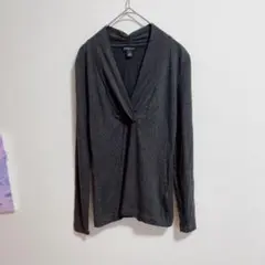 バナナリパブリック　カットソー　長袖　トップス　ダークグレー