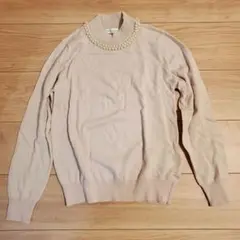 【アースミュージックエコロジー】パール　ハイネック　ニット　トップス　セーター