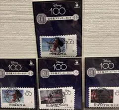 Happyくじ　Disney100 切手風ステッカーセット 3種4点セット