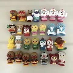 アンパンマン　ゆび人形　ソフビ　28体