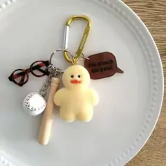 mojojojo じゃらじゃらキーホルダー カラビナ付き　ひよこ　ガチャ