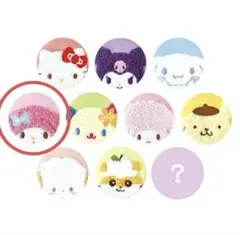サンリオシークレットモコモコボア缶バッジ　ひょっこり　マイメロ