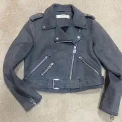 ZARABASIC ザラ　ライダース　スエード　グレー　Sサイズ