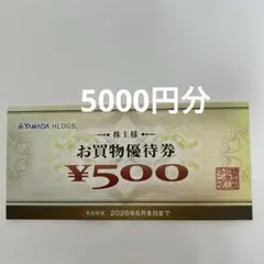ヤマダ電機　株主優待　5000円分