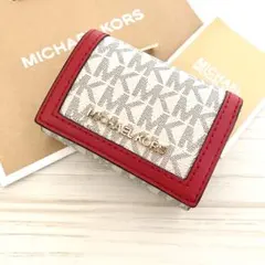 新品 MICHAEL KORS 財布 折り財布 レッド 三つ折り財布