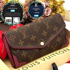 ルイヴィトン 財布 モノグラム ポルトフォイユ サラ ブラウン ピンクのサムネイル