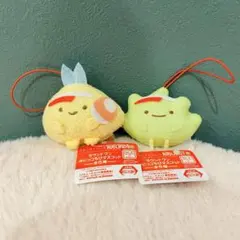 ラウンドワン みにっコちびマスコット あじふらいのしっぽ　ざっそう