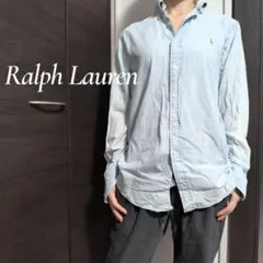 Polo Ralph Lauren 色落ち加工ダンガリーシャツ ワンポイント刺繍のサムネイル