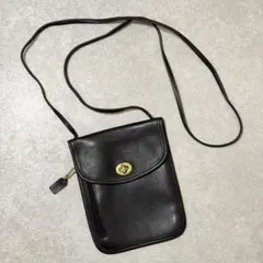 old coach ツーリストポーチ　ターンロック　USA製　ゴールド金具
