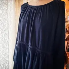 SM2 サマンサモスモス 後着リボン ロングワンピース 綿100％ フリー