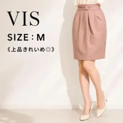 VIS タック タイトスカート M ピンクベージュ 美品のサムネイル