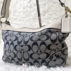 COACH Soho Signature Denim Hobo Navy Y2K