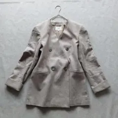《美品★》23区　Oggi掲載　リネンミックスツイードノーカラージャケット