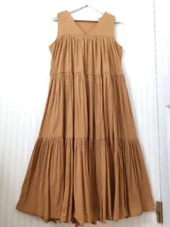 極美品ꕥシールームリン ノースリーブ ティアード ロングワンピース 