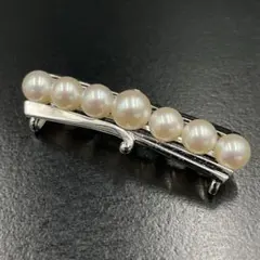 MIKIMOTO　ミキモト　ブローチ　あこや真珠　7粒　パール　MS刻印