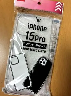 【未使用に近い】iPhone15Pro用 クリアハードケース DAISO
