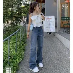 GRL ストレートデニムパンツ　cu557 XSサイズ　ブルー　新品未使用