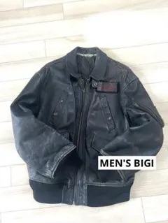 MEN'S BIGI ヴィンテージ フライトジャケット 本革 レザー 3サイズ