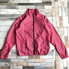 X-united ポリエステルジャンパーウィンドブレイカーピンク薄地