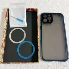 新品★ iPhone15 Pro Max 用 ケース クリア ブルー