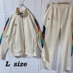 アディダス　セットアップトラックジャケット　アイボリーホワイト