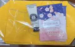 ロクシタン　ポーチ　ハンドクリーム　ボディミルクサンプル3包