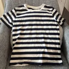 無印　ボーダー柄 半袖Tシャツ 130cmのサムネイル