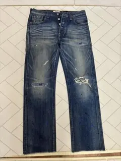 STUSSY ダークブルー バギーデニム　リキッドデニム　生デニム STUSSY ダークブルー バギーデニム リキッドデニム 生デニム - メルカリ