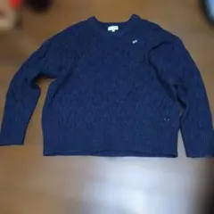 Arnold Palmer ネイビー ケーブルニット S