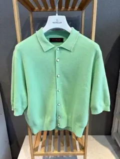 限定お値下げ】【美品】CABaN コットンカシミヤ パールロゴポロ