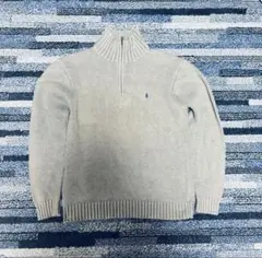 Polo Ralph Lauren グレージュ ハーフジップセーター