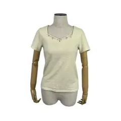 INGNI イング　レディース　Mサイズ ビジュー付きトップス　ライトイエロー