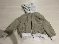 FILA ベージュ　リバーシブル　ファーブルゾン　裏起毛