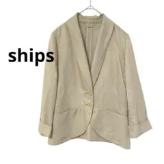 ships 春夏　ライトアウター ベージュ ジャケット リネン混のサムネイル