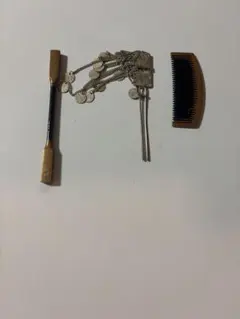 花模様のかんざしとコームセット