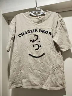 CHARLIE BROWN Tシャツ 半袖 ベージュ　スヌーピー　Lサイズ