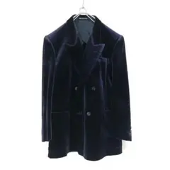 【希少】パープル ベルベット ダブルブレスト テーラードジャケット