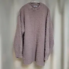 今月末までVEHEMENTライトピンク オーバーサイズジャギーニットL