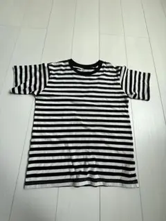 ボーダー Tシャツ ブラック×ホワイト 150のサムネイル