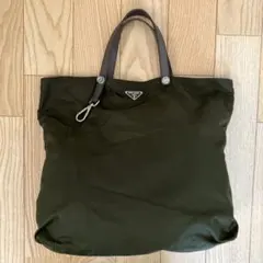 プラダ オリーブグリーン トートバッグ