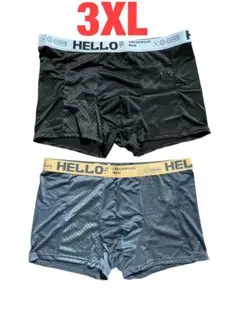 ボクサーパンツ HELLO THINKNG LIFE ロゴ入り 2枚セット 速乾