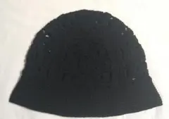 グラニースクエアクロシェハット バケハ手編み ゆったりサイズ モチーフハット