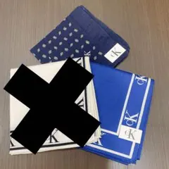CK Calvin Klein ロゴ入りハンカチセット 2枚 カルバンクライン
