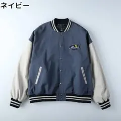 Mark Gonzales ボンバージャケット XL ネイビー/シルバー