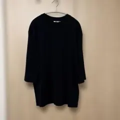 UNIQLO U：クルーネックTシャツ7分袖 黒 L