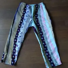 ハンドメイドパッチワークテーパードパンツ 週末のみお値引き