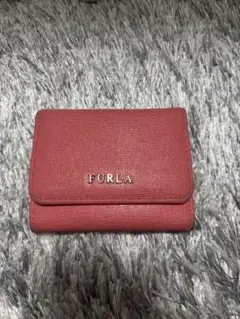 【正規品】FURLA ピンク 二つ折りカードケース　名刺入れ