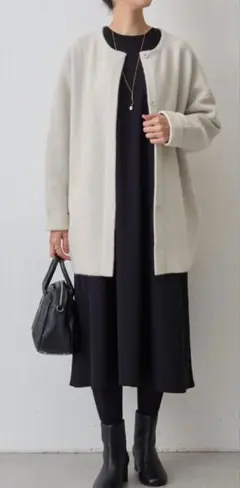 ビアズリー　洗えるニットコート